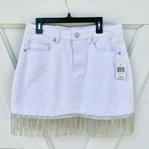 🔥Closet Clearout!🔥 Blank NYC Bling Bling White Denim Mini Skirt